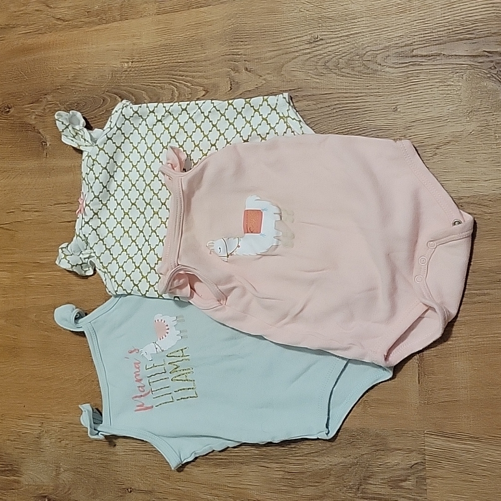 HB 6-9 month llama tank top / bodysuit / onesie set